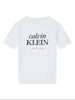 Calvin Klein Jeans T-shirt unisex bambino con logo bianco