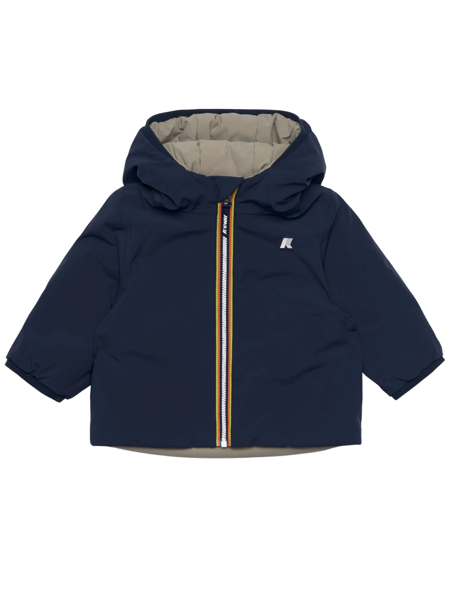 K-Way piumino neonato con cappuccio blu K71338W B3F K-WAY 
