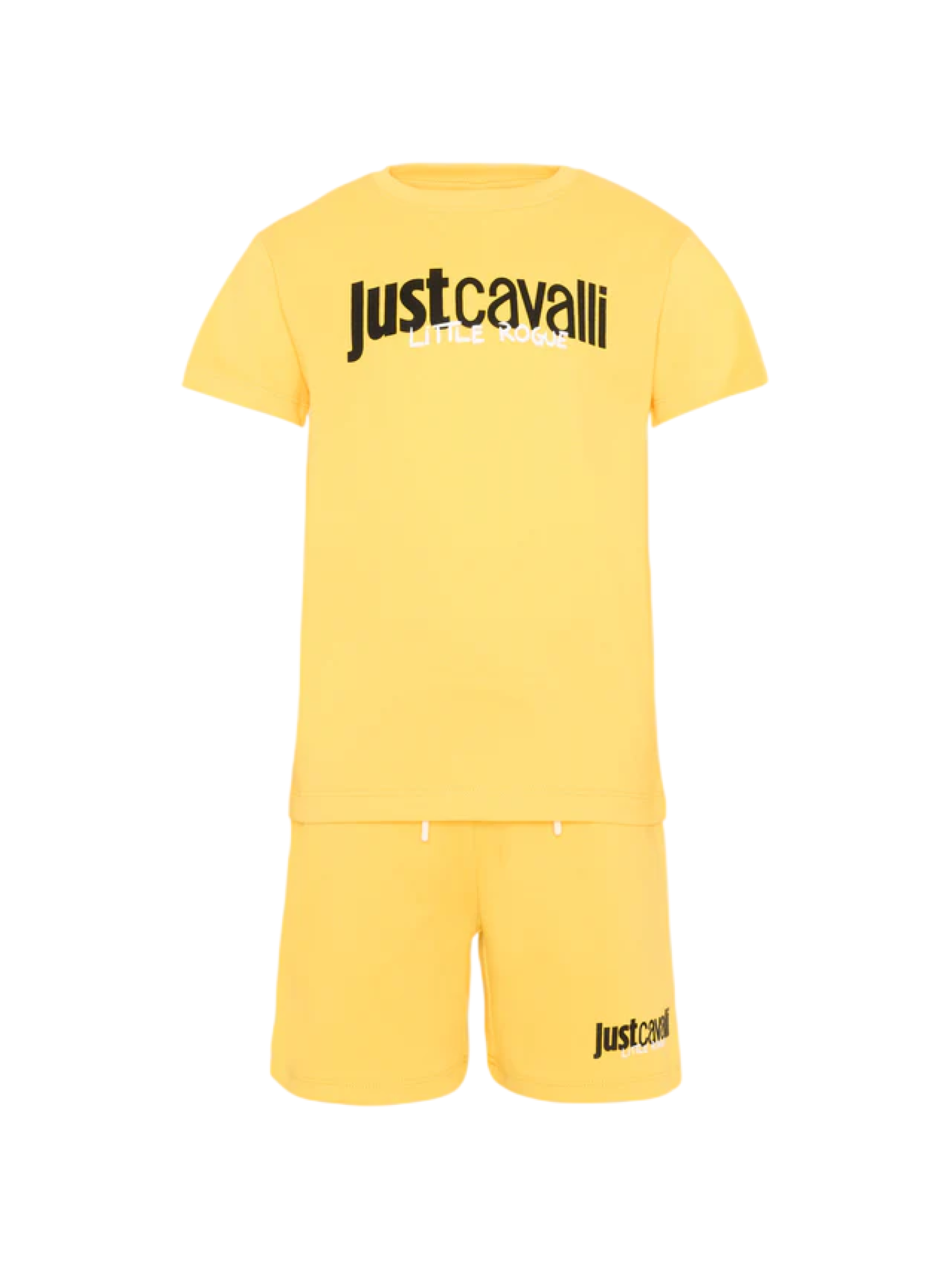 Just Cavalli completo bambino T-shirt e shorts con logo giallo JIP26090CJ YELLOW DAFFODIL JUST CAVALLI 