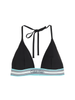 Calvin Klein top bikini triangolo con fascia logata nero