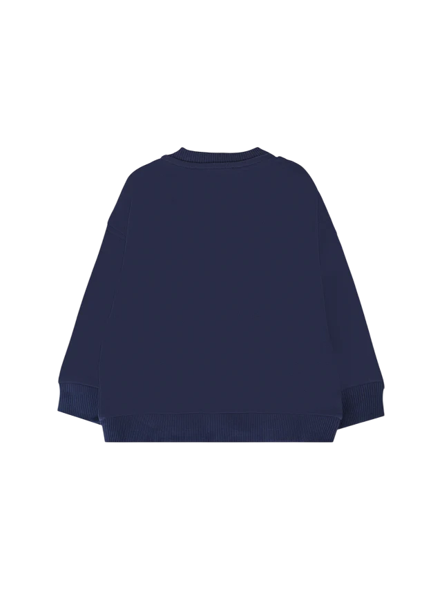 Moschino felpa neonata con logo blu M8F03Q-LCA83 40016 MOSCHINO 
