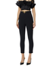Elisabetta Franchi pantaloni slim con logo iconico nero