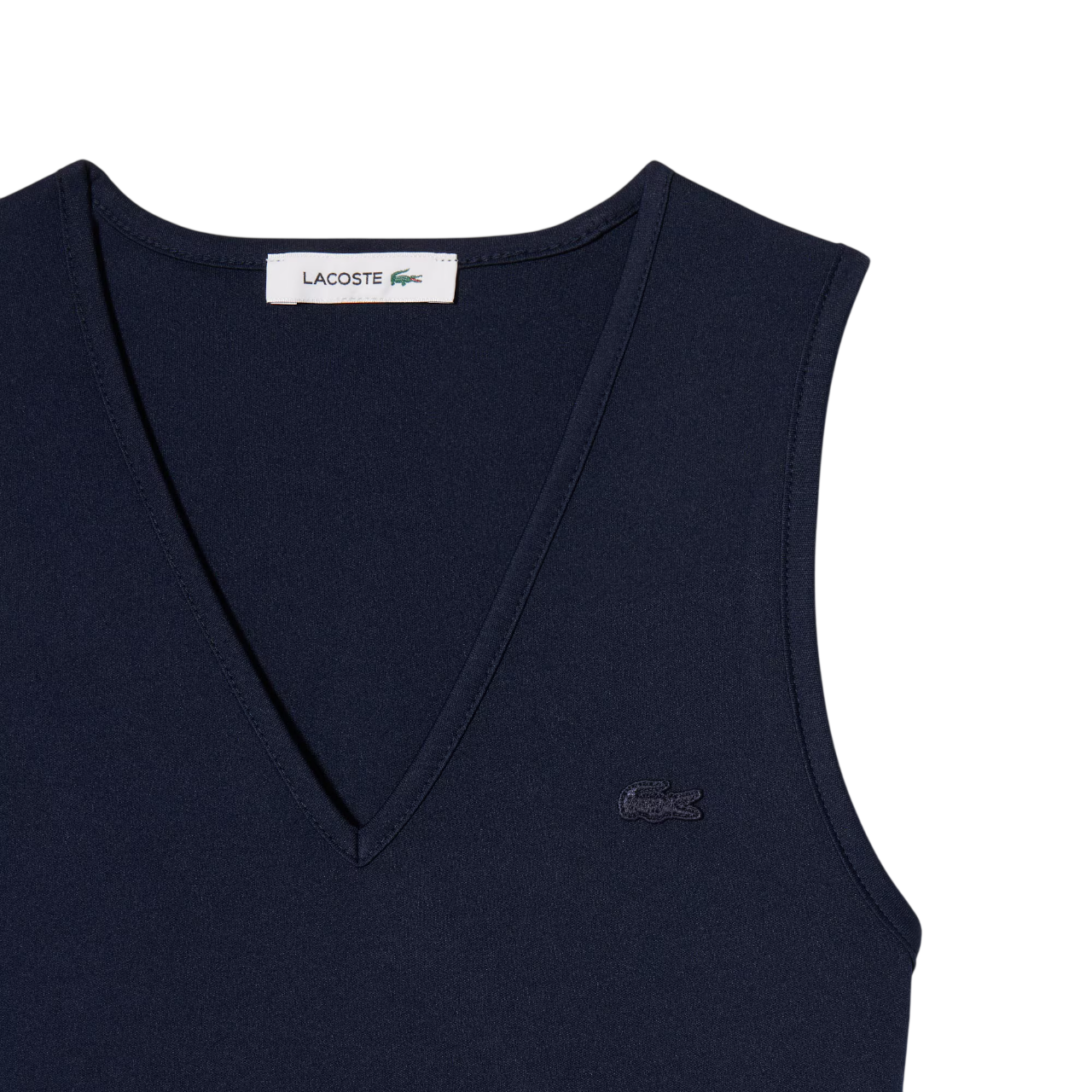 Lacoste abito lungo smanicato plissè blu EF2432 166 LACOSTE 