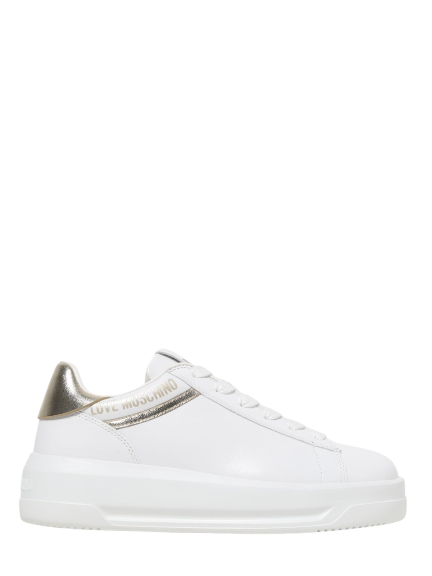 Love Moschino sneakers in pelle Eclipse con logo bianco oro JA15525G0M-IA2 10A MOSCHINO LOVE 
