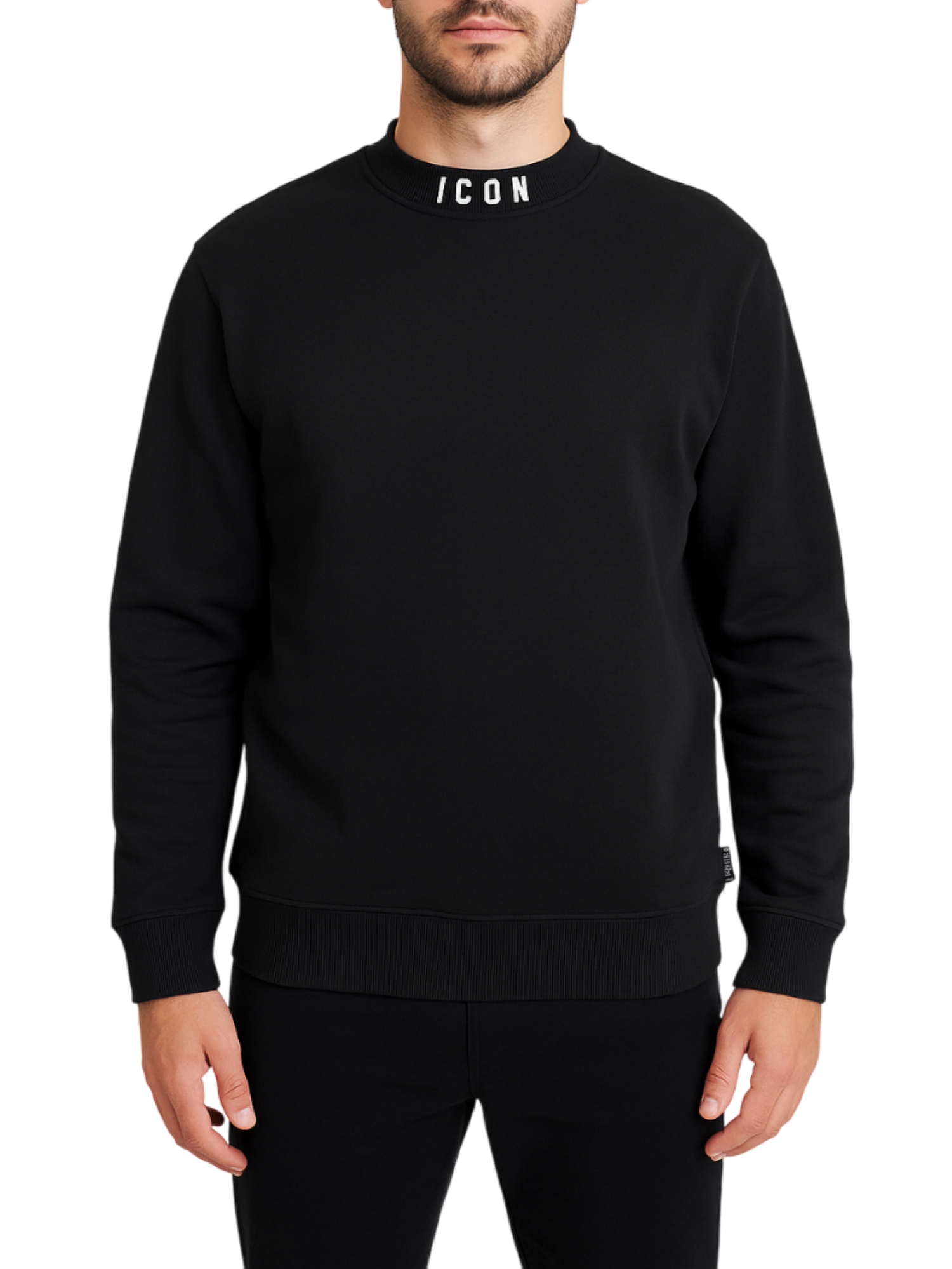Icon felpa uomo con logo nero ICUF2W6F053 NERO ICON 
