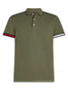 Tommy Hilfiger polo maniche corte in piquè verde militare