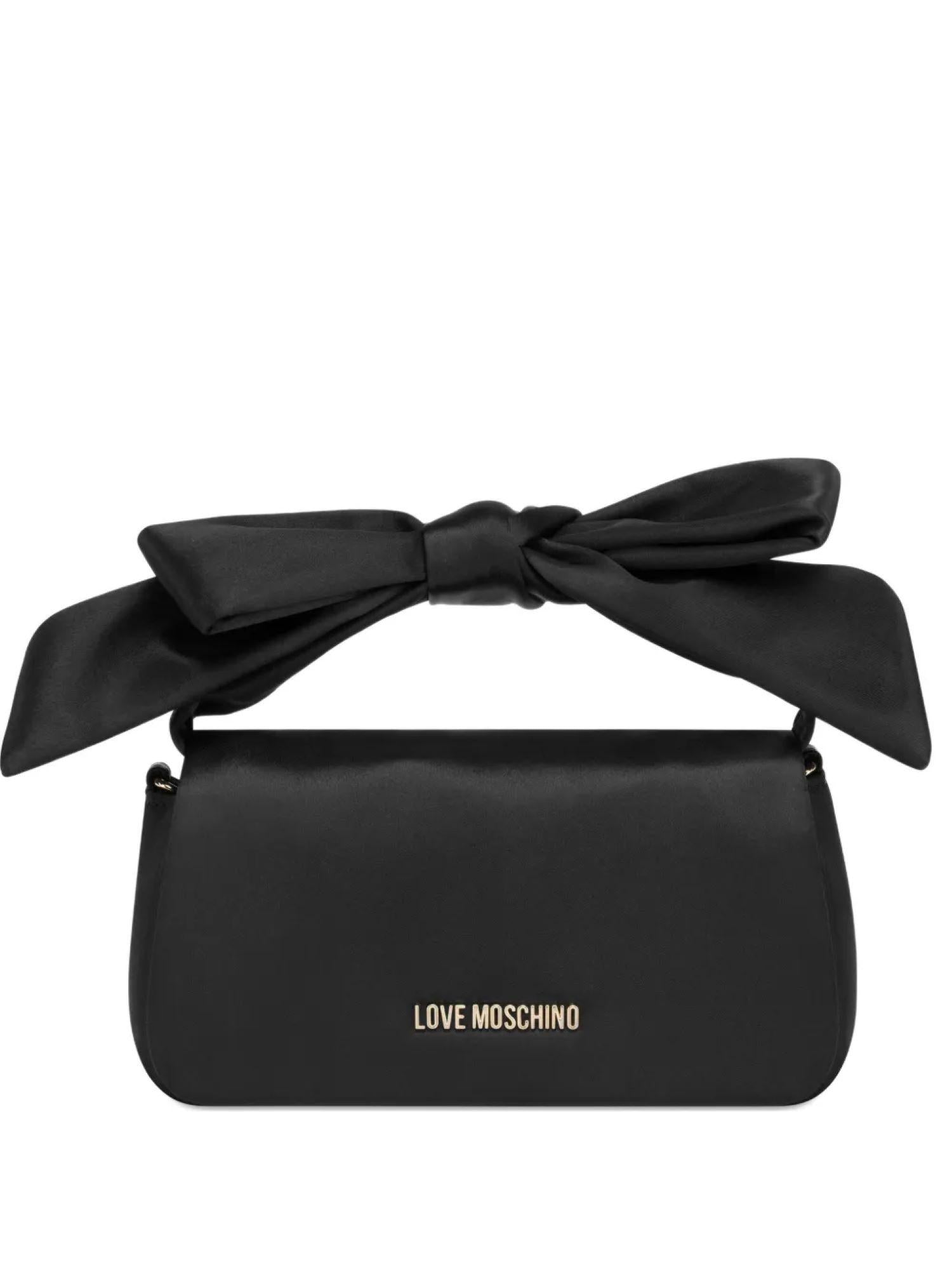 Love Moschino borsa a mano satin con fiocco nero JC4062PP1O-LV0 000 MOSCHINO LOVE 