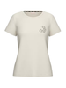 Liu Jo T-shirt manica corta con logo strass panna