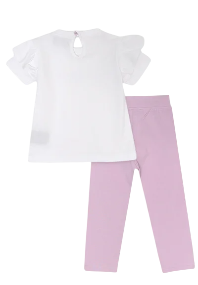 John Richmond completo T-shirt manica corta e leggings bianco lilla RIP25008CJ WHITE-LIL John RICHMOND 
