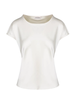 Sandro Ferrone blusa manica corta in raso panna