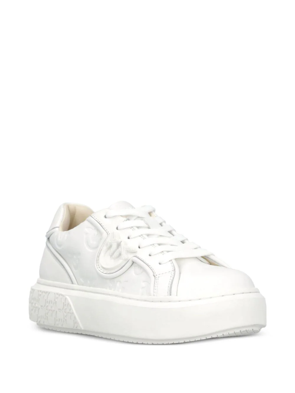 Pinko sneakers Yoko in pelle con logo imprimè bianco