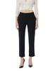 Elisabetta Franchi pantaloni slim in tessuto crepe nero