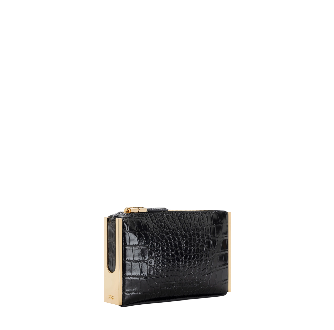 Elisabetta Franchi clutch in ecopelle coccodrillo nero BS51A56E2 110 ELISABETTA FRANCHI 
