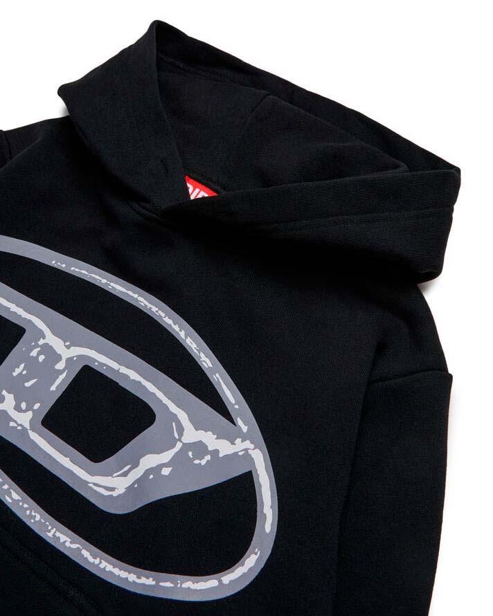 Diesel felpa con cappuccio Sbonniehood nero J02487-KYAQK K900 DIESEL 