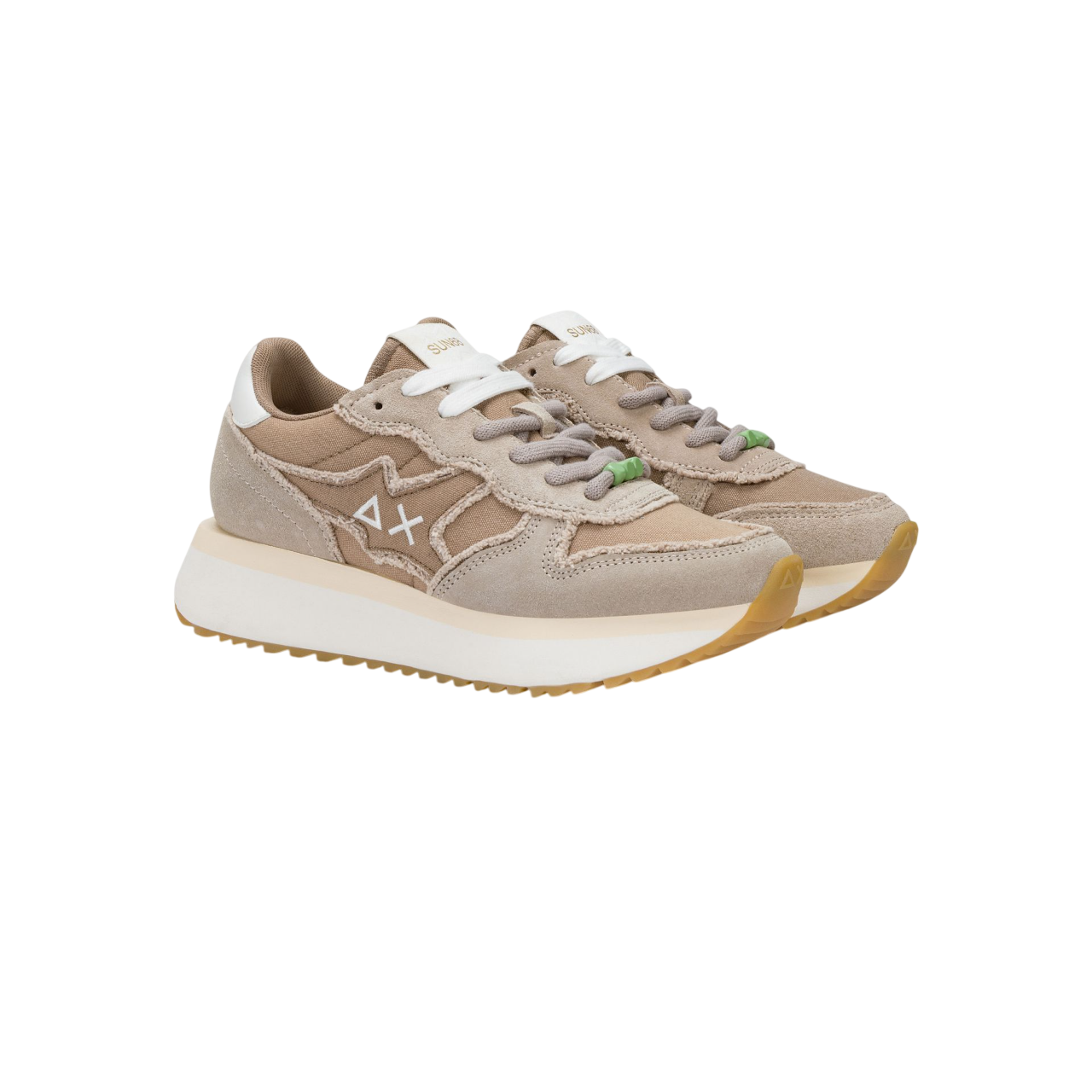 Sun68 sneakers Big Stargirl in suede e tessuto tortora Z36223 STONE SUN68 