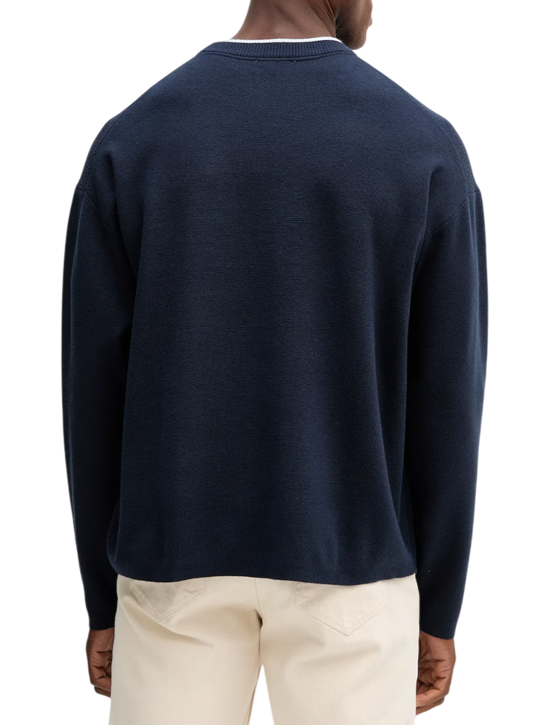 Calvin Klein Jeans maglia uomo con logo blu scuro LV04RD300G CEF Calvin Klein Jeans 