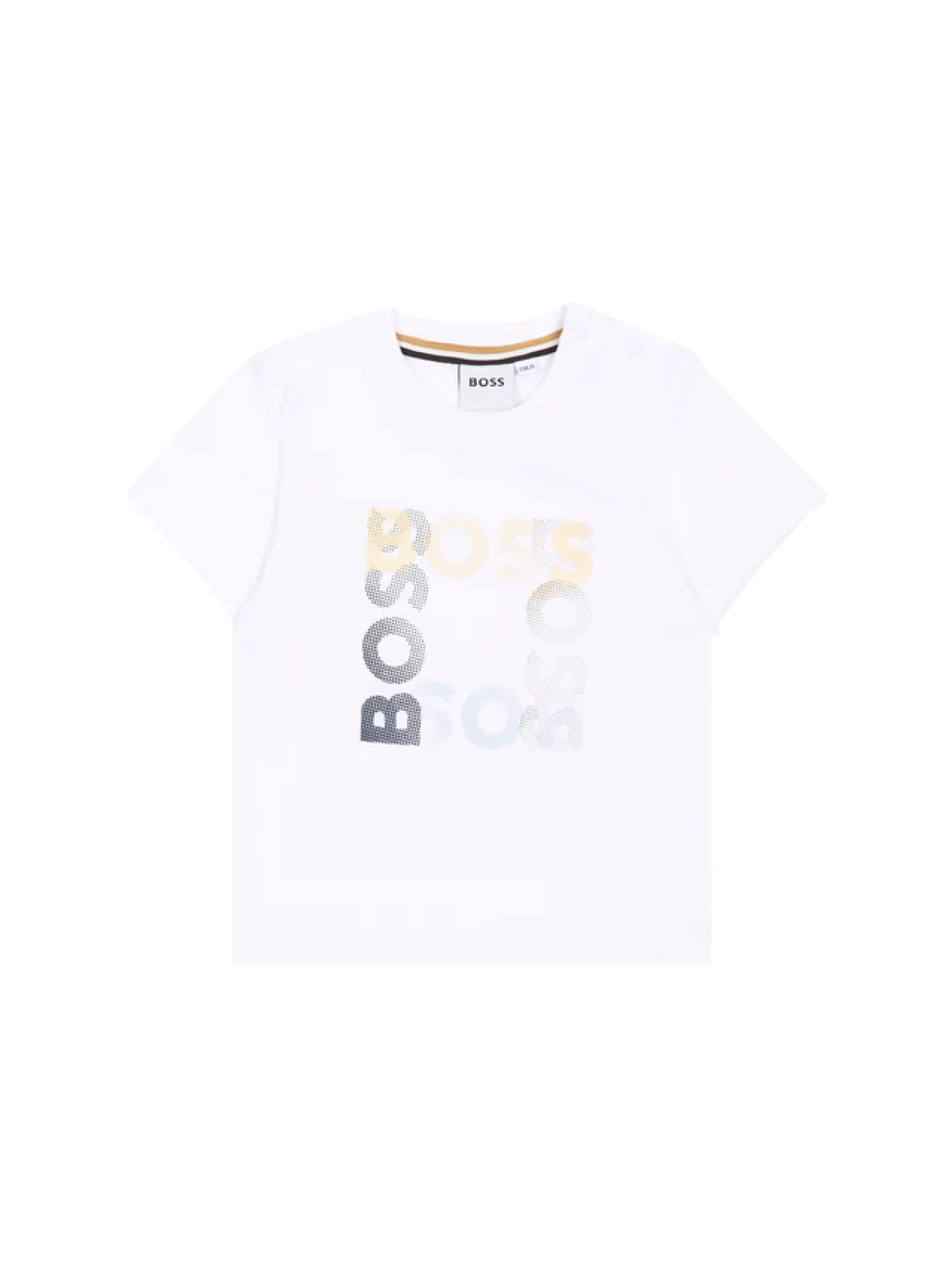 Boss T-shirt manica corta neonato con logo bianco J52882 BIANCO BOSS 