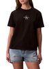 Calvin Klein Jeans T-shirt donna in jersey con logo nero