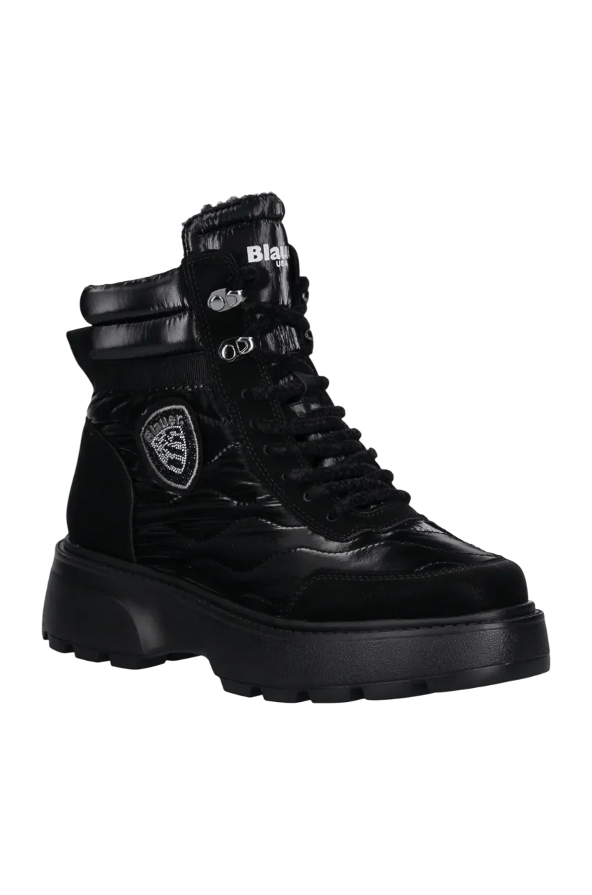 Blauer stivaletti Blanca in nylon ed ecopelle nero F5BLANCA03-NYP BLK BLAUER 