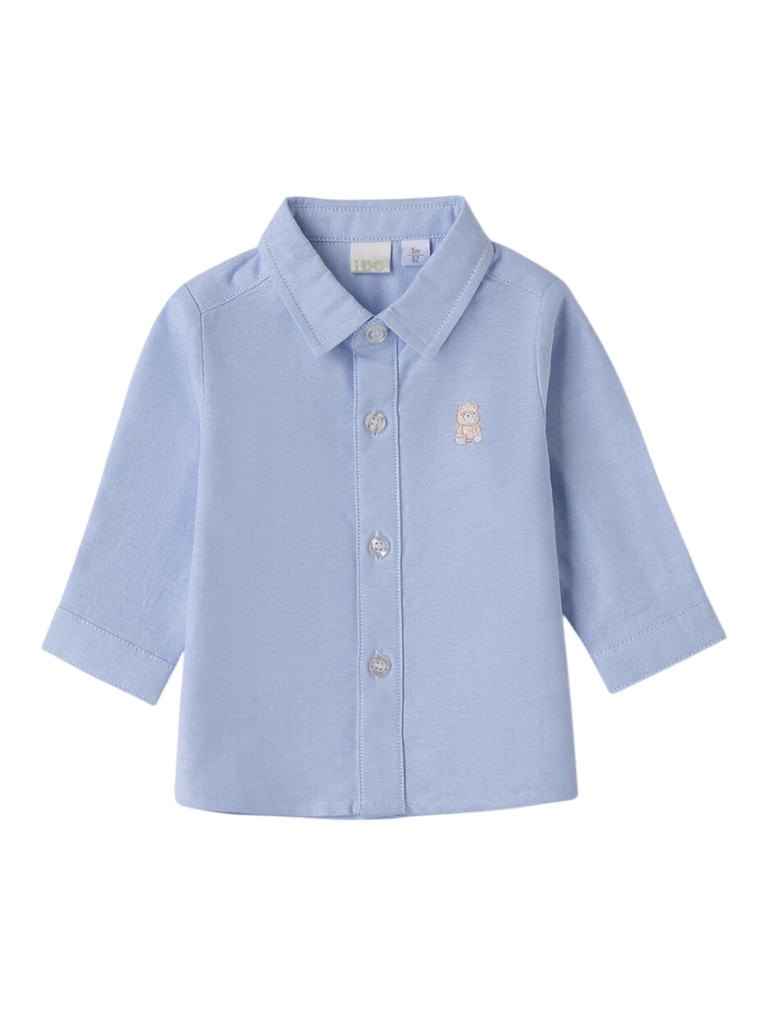 iDo camicia manica lunga neonato celeste 4F038 3824 iDO 