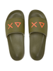 Sun68 ciabatte uomo in gomma con logo verde militare