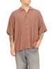 Jack&Jones camicia manica corta in fantasia color ruggine