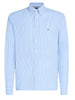 Tommy Hilfiger camicia manica lunga a righe celeste bianco