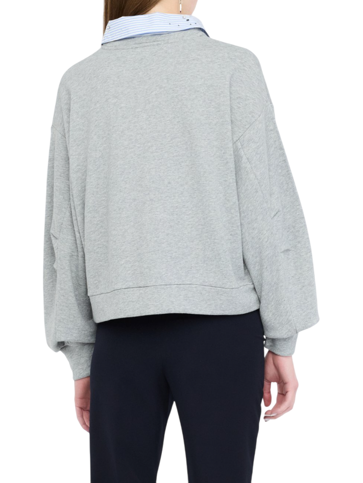 Liu Jo felpa donna con colletto camicia grigio UF5254F0873 03658 LIU JO 