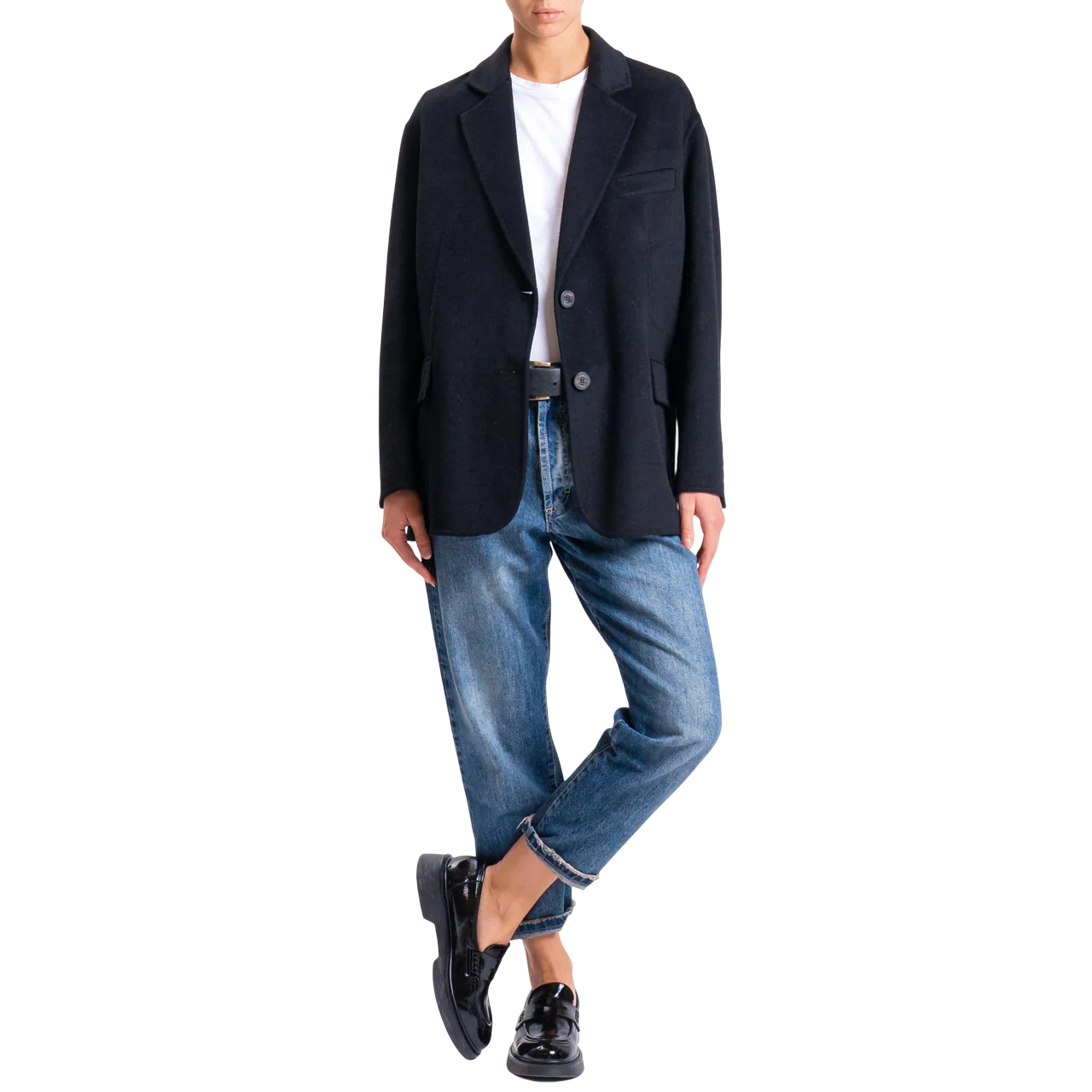 Vicolo cappotto in panno misto lana nero TF0005 NERO VICOLO 
