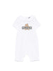 Moschino pagliaccetto neonata manica corta bianco