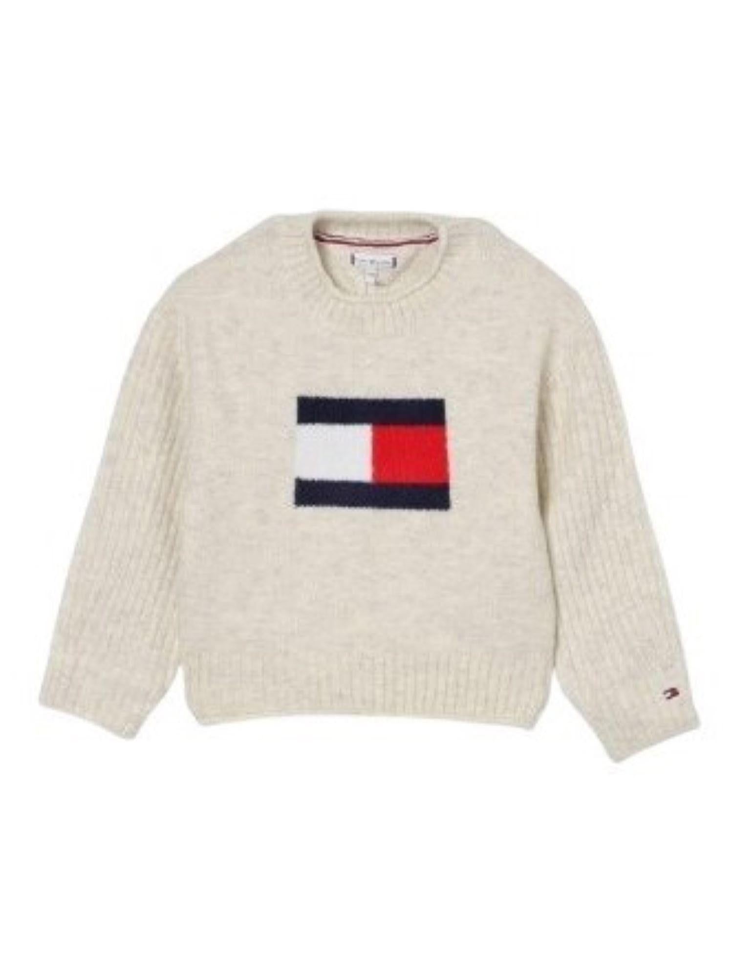 Tommy Hilfiger maglia bambina misto lana panna KG0KG09335 AFN Tommy Hilfiger 