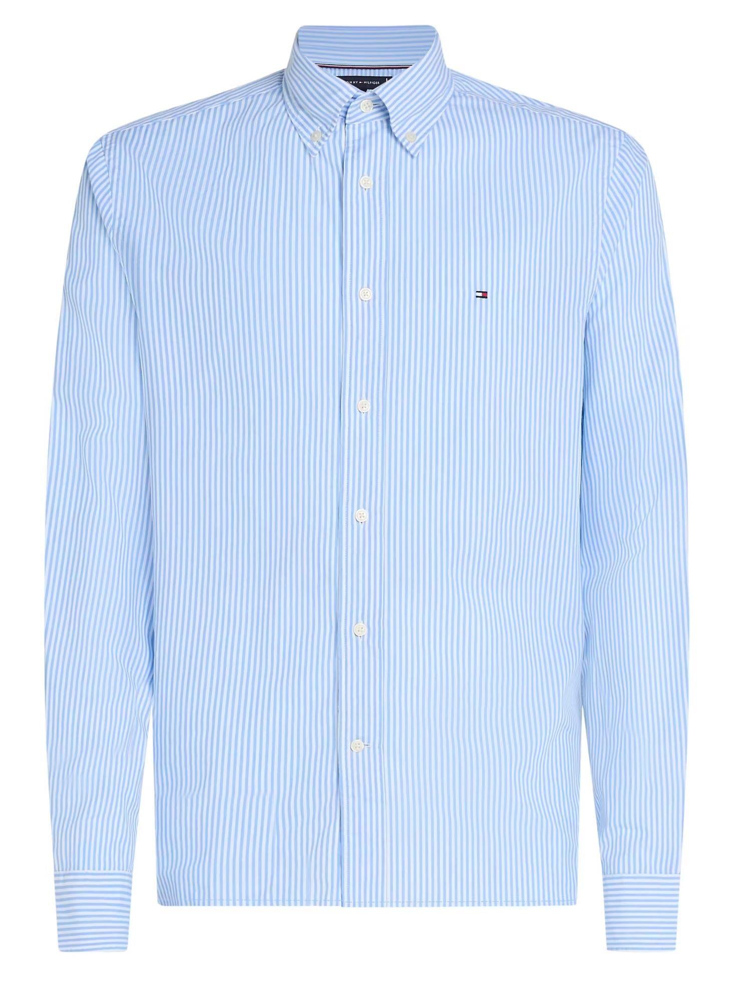 Tommy Hilfiger camicia manica lunga a righe celeste bianco MW0MW375490 0A7 Tommy Hilfiger 