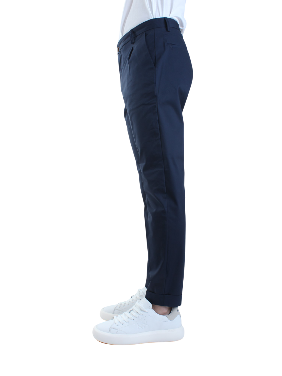 Rar pantaloni Rio con pinces slim fit blu navy RIO-225015 NAVY RAR 