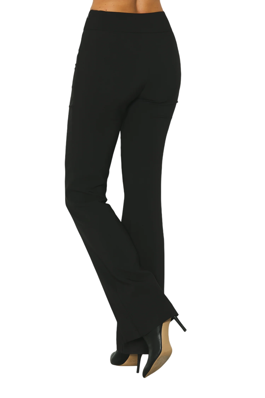 Relish pantaloni flare Balbina vita alta nero