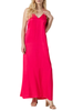 Surkana abito lungo in raso fucsia