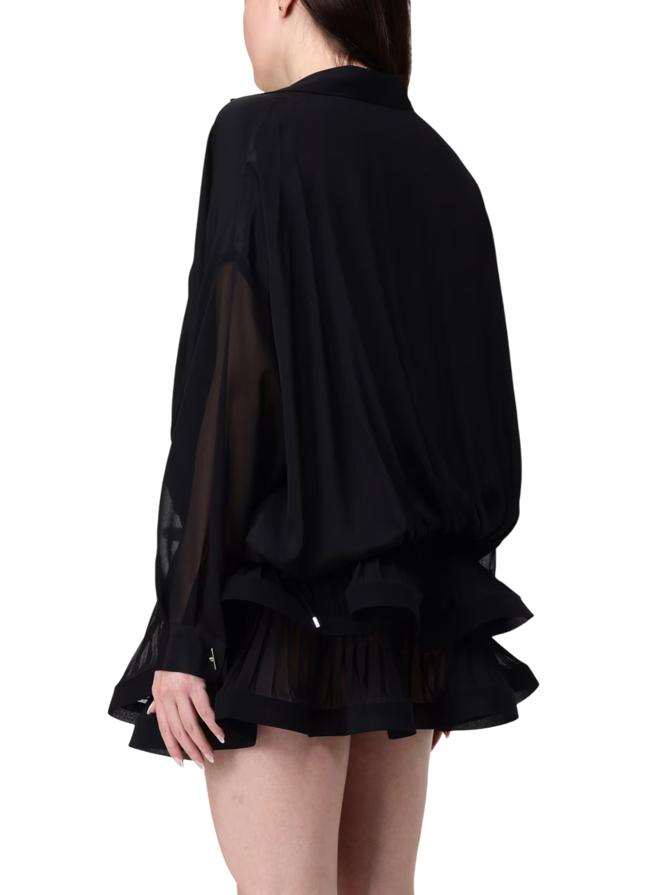 Simona Corsellini blusa crop misto seta nero P25CPCA00402 0003 SIMONA CORSELLINI 