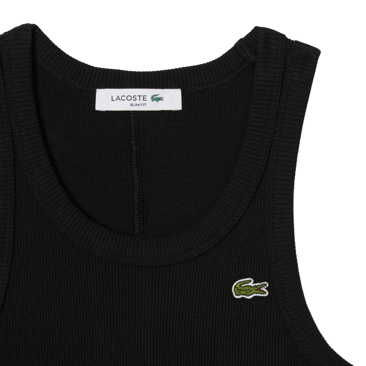 Lacoste canotta a costine donna nero TF5388 031 LACOSTE 
