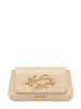 Love Moschino pochette in ecopelle con tracolla placca logo beige