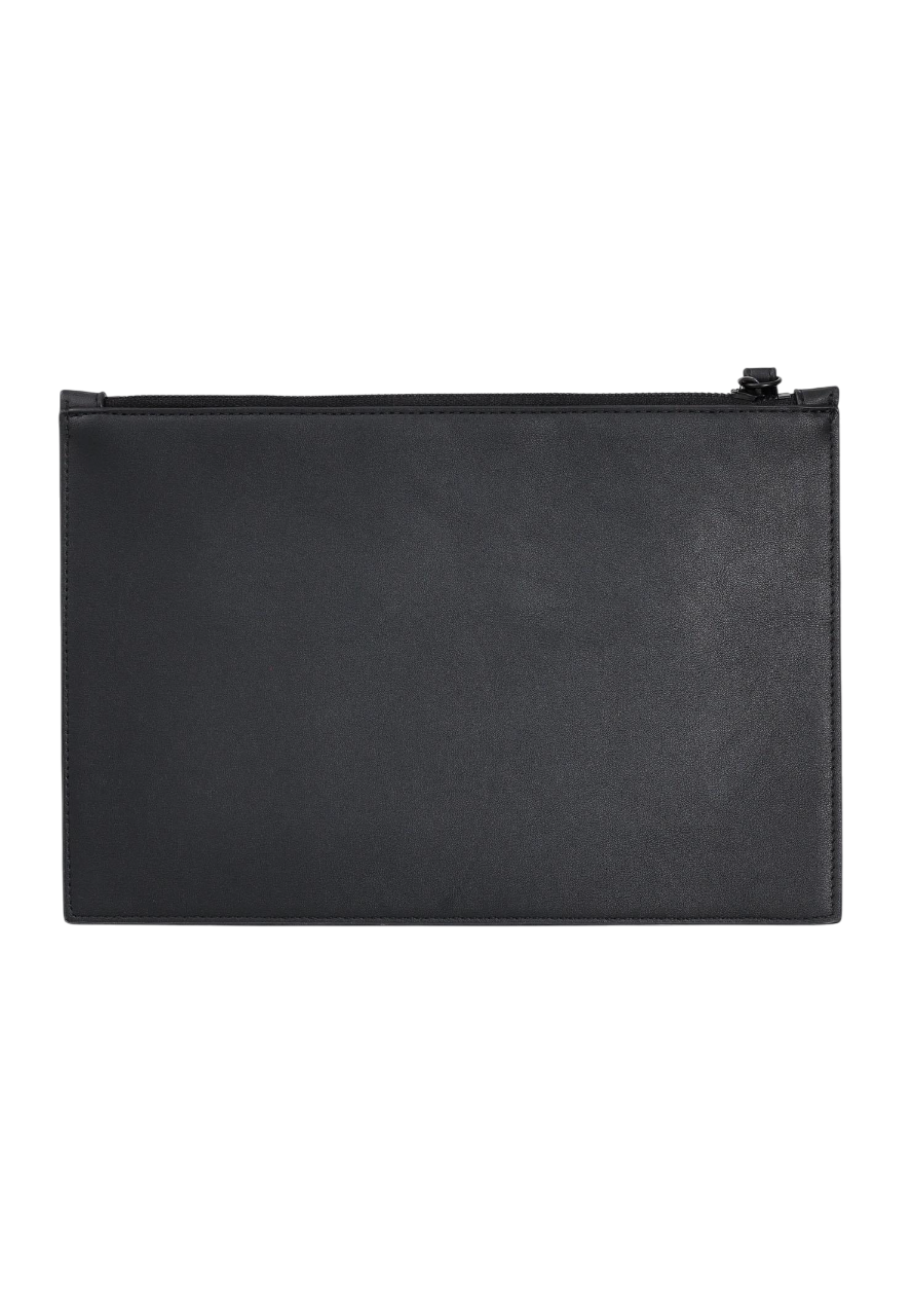 County of Milan pochette in ecopelle con stampa iconica nero COMAF250134 NERO-PINK WINGS COUNTY OF MILAN 