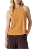 Surkana top smanicato in fantasia arancio