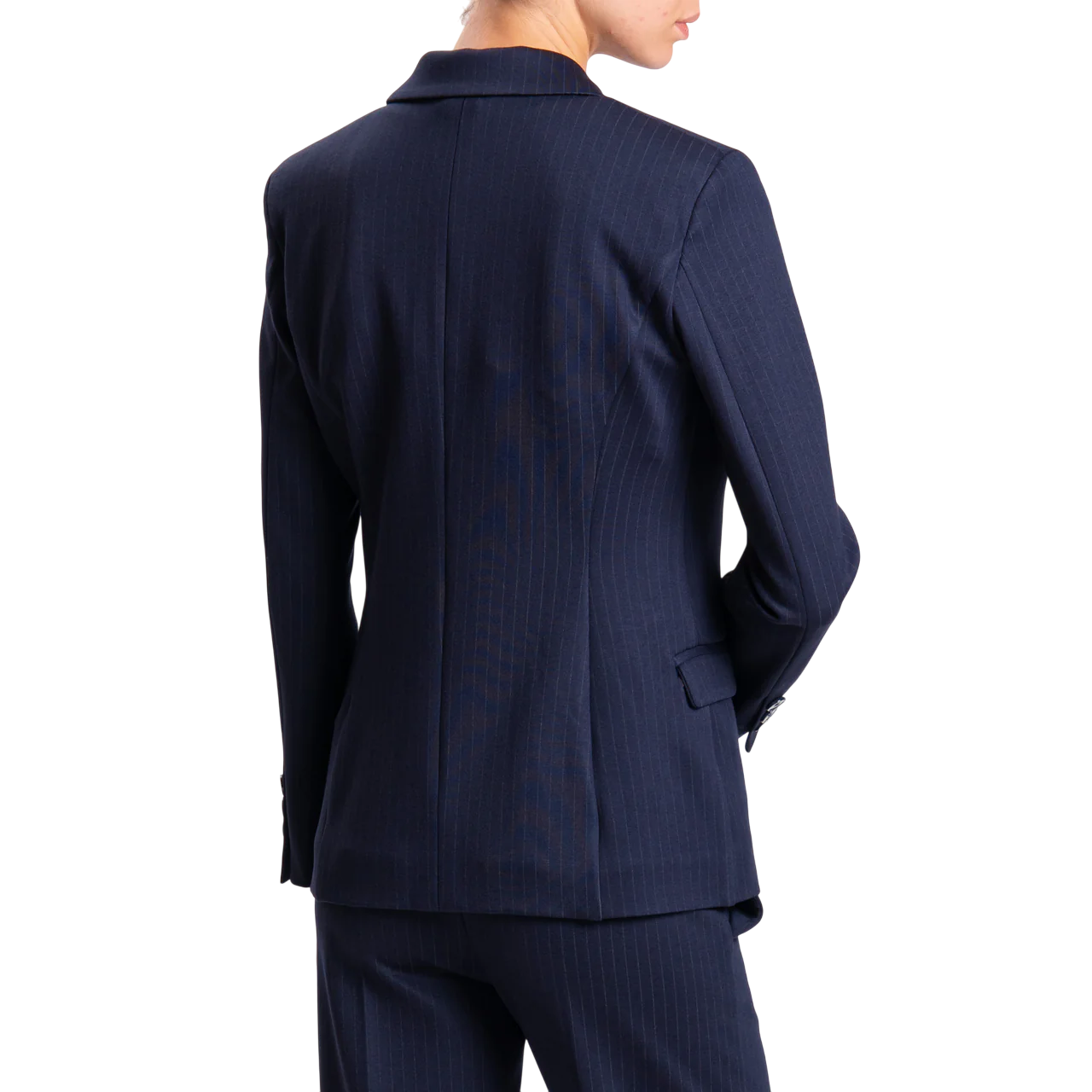 Vicolo giacca monopetto in fantasia gessata blu TF0143 BLU NOTTE VICOLO 