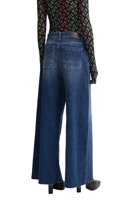 Pinko jeans Bianca baggy gamba larga lavaggio blu scuro 103924-A20M PJZ PINKO 