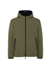 Suns giubbino imbottito reversibile con cappuccio verde militare nero