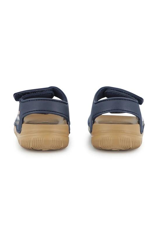 Boss sandali bambino in ecopelle con strappi blu J52821 MARINE BOSS 