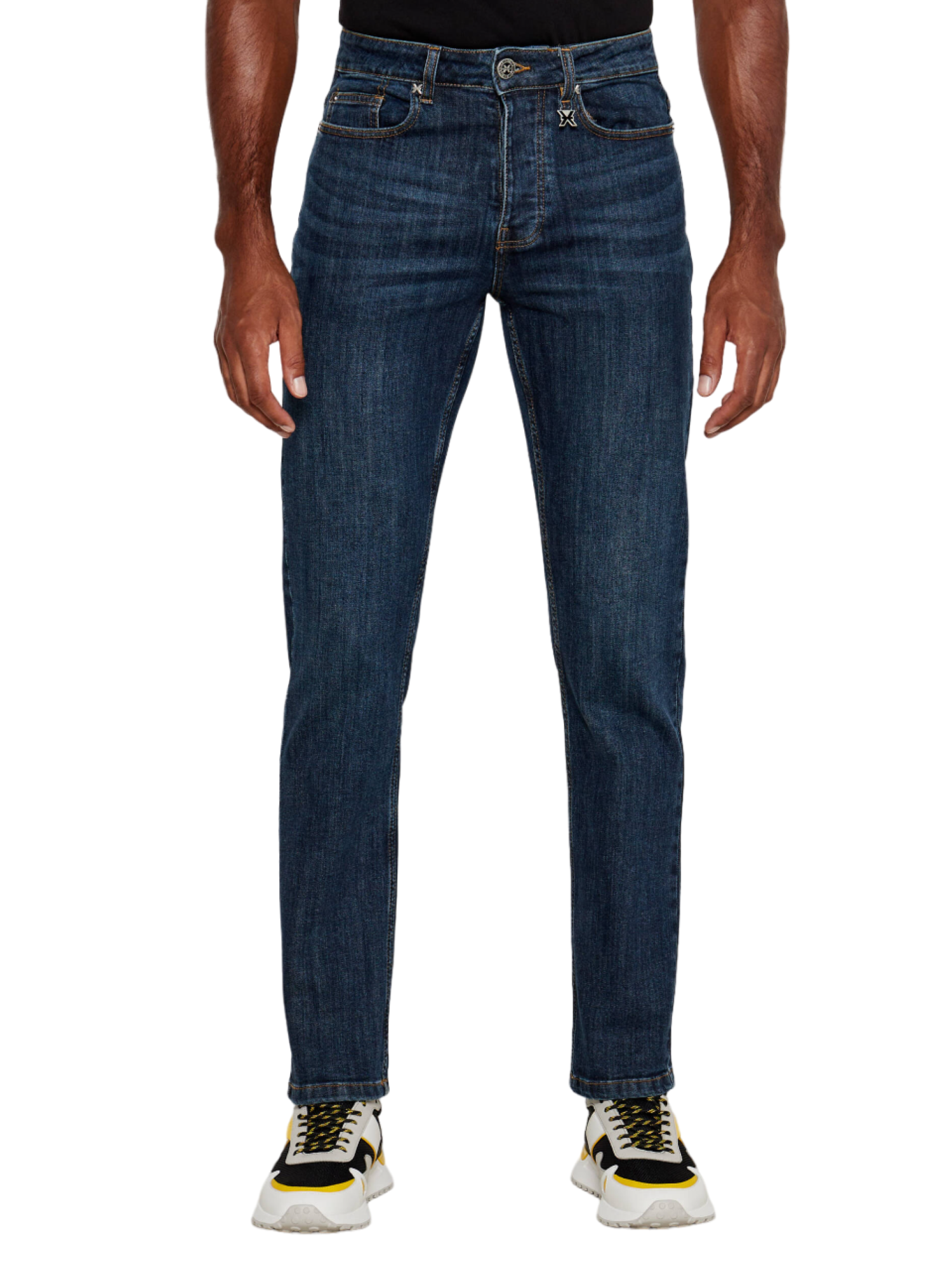 John Richmond jeans Zoglami slim fit in denim stretch lavaggio blu scuro UMA24077JE DENIM BLUE DARK John RICHMOND 