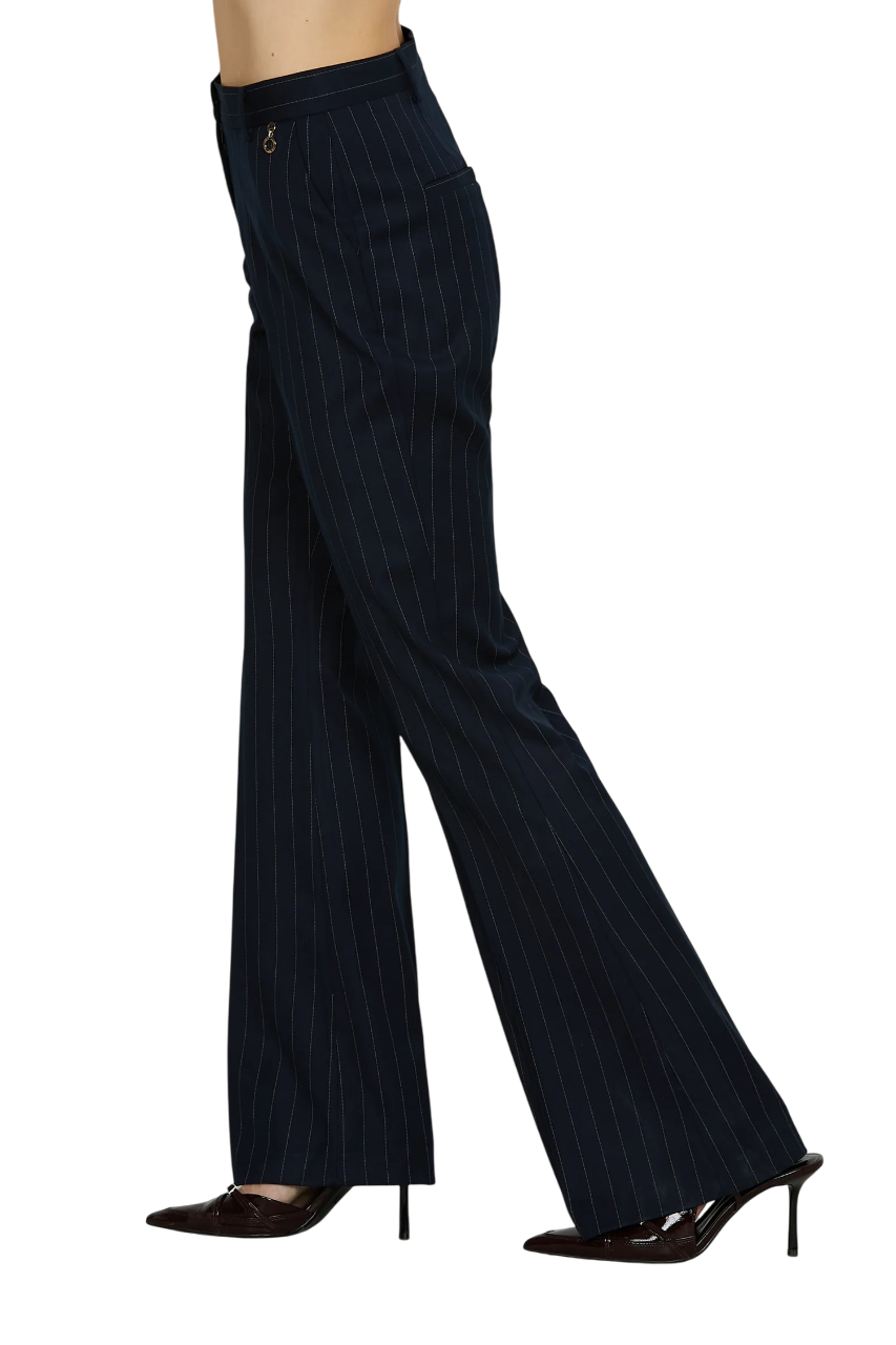 Relish pantaloni gessati Iussus a zampa  blu IUSSUS 1786 RELISH 