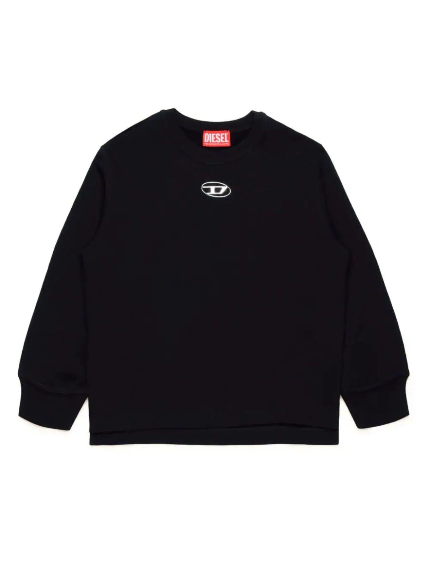 Diesel felpa girocollo con logo iconico nero J02024-KYAVF K900 DIESEL 