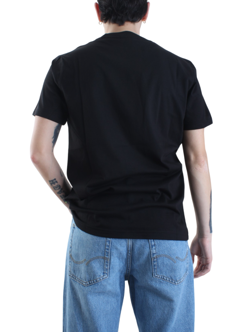 Icon T-shirt manica corta con maxi logo nero giallo fluo ICUS2S5T023 NERO-FLUO ICON 