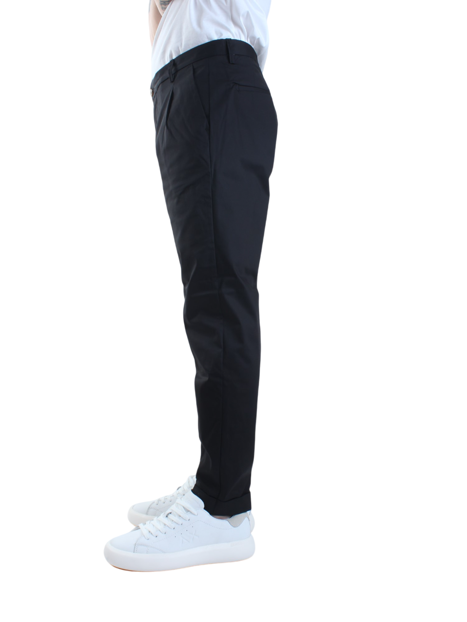 Rar pantaloni Rio con pinces slim fit nero RIO-225015 NERO RAR 