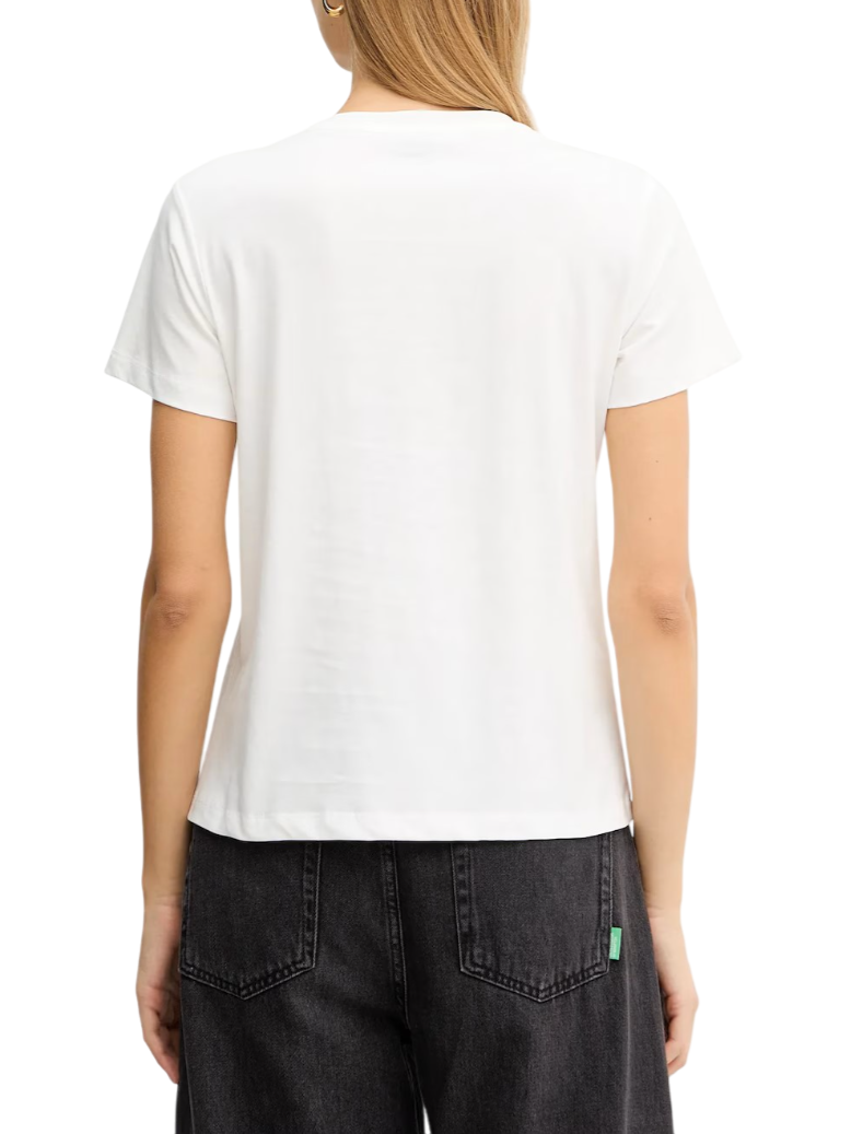 Pinko T-shirt Quentin con logo gioiello bianco 100535-A2RN Z05 PINKO 